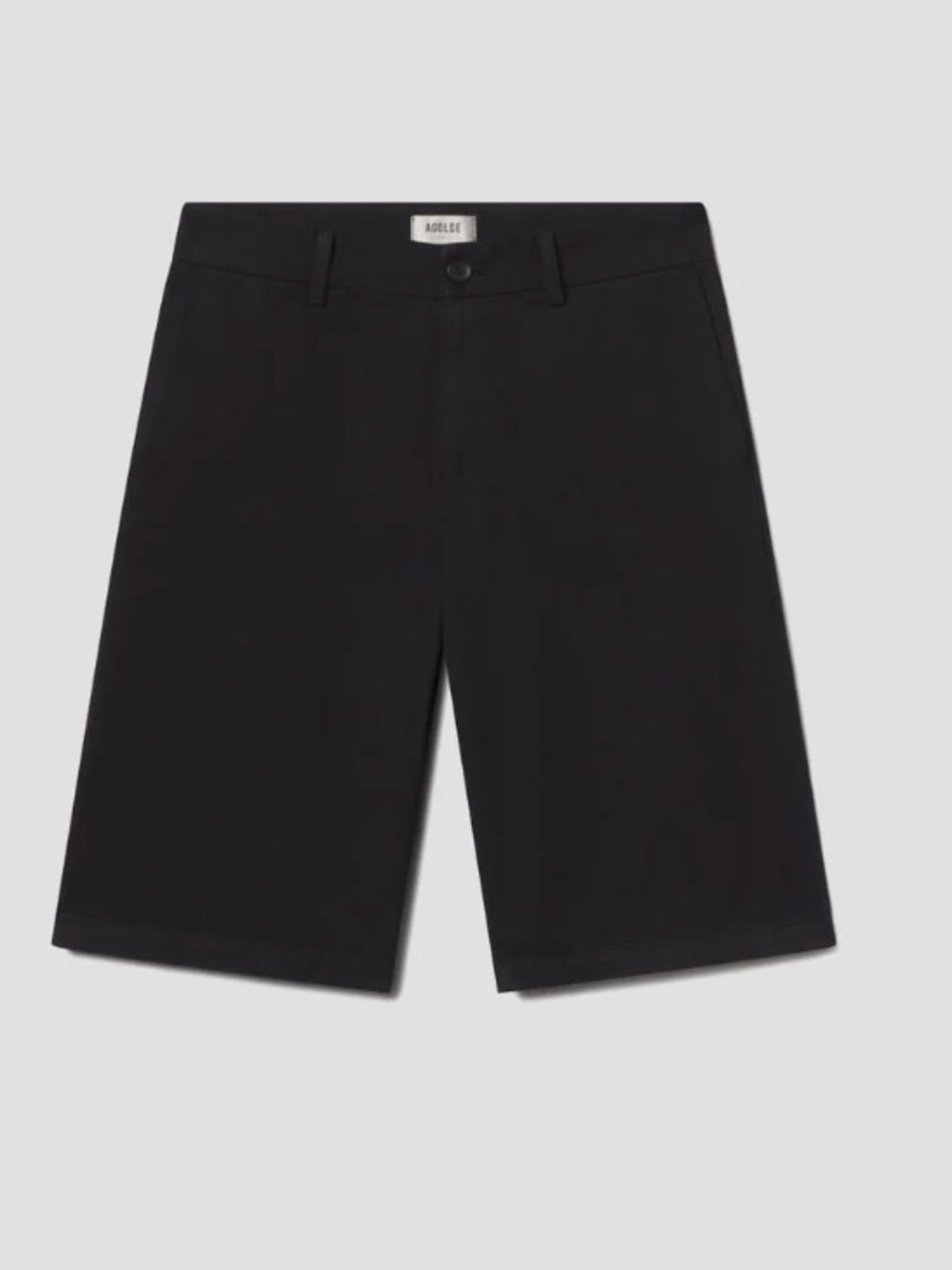 Agolde Unisex Black Flat-Front Shorts